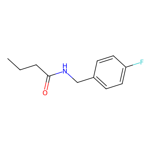 N-[(4-fluorophenyl)methyl]butanamide structure