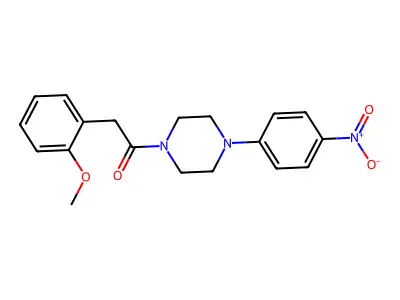 2-(2-Methoxyphenyl)-1-[4-(4-nitrophenyl)piperazin-1-yl]ethanone structure
