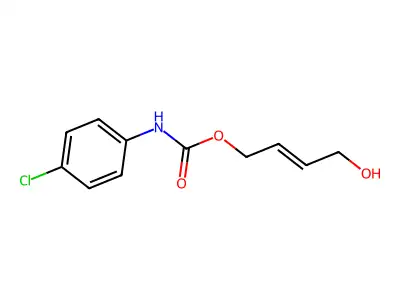 4-hydroxybut-2-en-1-yl N-(4-chlorophenyl)carbamate structure