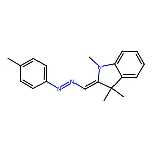 2,3-Dihydro-1,3,3-trimethyl-2-((2-(4-methylphenyl)diazenyl)methylene)-1H-indole structure
