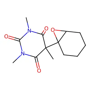 1,3,5-Trimethyl-5-(7-oxabicyclo[4.1.0]hept-1-yl)-2,4,6(1H,3H,5H)-pyrimidinetrione structure