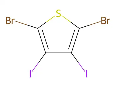 2,5-Dibromo-3,4-diiodothiophene structure