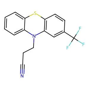 10H-Phenothiazine-10-propanenitrile, 2-(trifluoromethyl)- structure