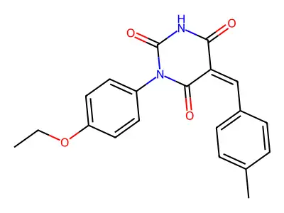 (5Z)-1-(4-ethoxyphenyl)-5-(4-methylbenzylidene)pyrimidine-2,4,6(1H,3H,5H)-trione structure