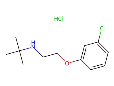 N-[2-(3-Chlorophenoxy)ethyl]-2-methylpropan-2-amine;hydrochloride structure