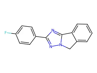 2-(4-fluorophenyl)-5H-[1,2,4]triazolo[5,1-a]isoindole structure