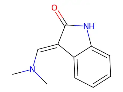 (3E)-3-[(dimethylamino)methylidene]-1,3-dihydro-2H-indol-2-one structure