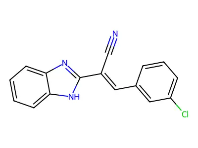 1H-Benzimidazol-2-acetonitrile, alpha-((3-chlorophenyl)methylene)- structure