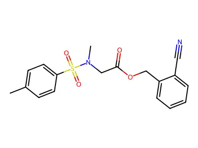 (2-Cyanophenyl)methyl 2-[methyl-(4-methylphenyl)sulfonylamino]acetate structure