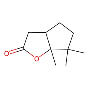 Hexahydro-6,6,6a-trimethyl-2H-cyclopenta(b)furan-2-one structure