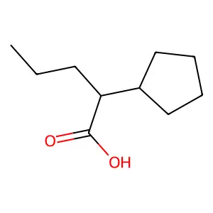 2-Cyclopentylpentanoic acid structure