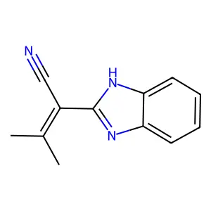 2-(1H-benzimidazol-2-yl)-3-methylbut-2-enenitrile structure