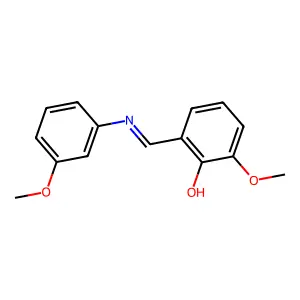 2-methoxy-6-{(E)-[(3-methoxyphenyl)imino]methyl}phenol structure