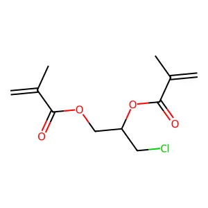 2-Propenoic acid, 2-methyl-, 1,1'-(1-(chloromethyl)-1,2-ethanediyl) ester structure