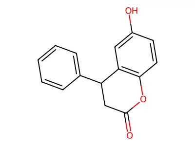 2H-1-Benzopyran-2-one, 3,4-dihydro-6-hydroxy-4-phenyl- structure