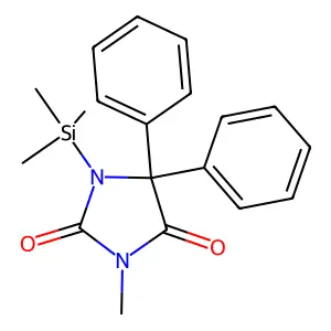3-Methyl-5,5-diphenyl-1-(trimethylsilyl)-2,4-imidazolidinedione structure