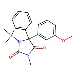 5-(3-Methoxyphenyl)-3-methyl-5-phenyl-1-(trimethylsilyl)-2,4-imidazolidinedione structure