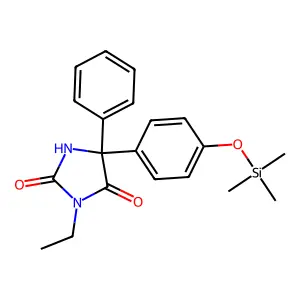 2,4-Imidazolidinedione, 3-ethyl-5-phenyl-5-[4-[(trimethylsilyl)oxy]phenyl]- structure