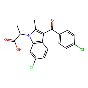 Indole-1-acetic acid, 3-(p-chlorobenzoyl)-6-chloro-alpha,2-dimethyl- structure