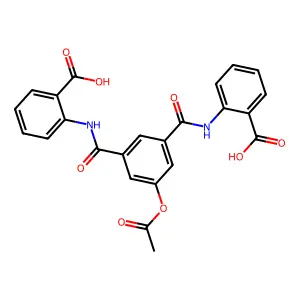 2-[[3-Acetyloxy-5-[(2-carboxyphenyl)carbamoyl]benzoyl]amino]benzoic acid structure