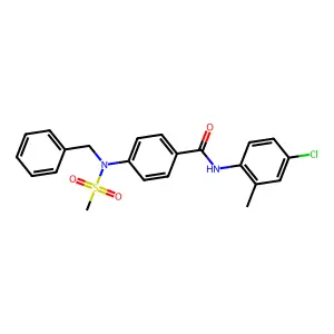 4-[benzyl(methylsulfonyl)amino]-N-(4-chloro-2-methylphenyl)benzamide structure