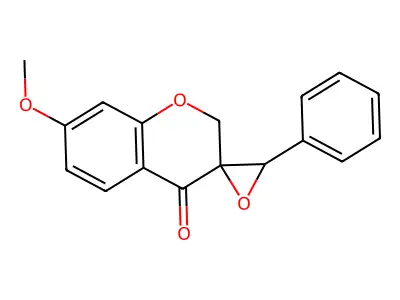 Spiro(2H-1-benzopyran-3(4H),2'-oxiran)-4-one, 7-methoxy-3'-phenyl- structure