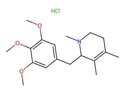 1,3,4-Trimethyl-2-(3,4,5-trimethoxybenzyl)-1,2,5,6-tetrahydropyridine hydrochloride structure