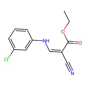 Ethyl 3-[(3-Chlorophenyl)amino]-2-cyano-2-propenoate structure