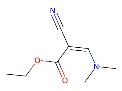 Ethyl 2-cyano-3-(dimethylamino)acrylate structure