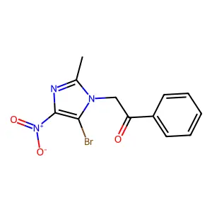 Ethanone, 2-(5-bromo-2-methyl-4-nitro-1H-imidazol-1-yl)-1-phenyl- structure