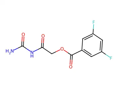 [2-(Carbamoylamino)-2-oxoethyl] 3,5-difluorobenzoate structure