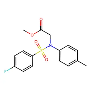 Methyl 2-{[(4-fluorophenyl)sulfonyl](4-methylphenyl)amino}acetate structure