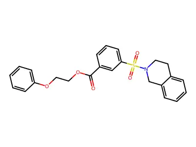 2-phenoxyethyl 3-(3,4-dihydro-1H-isoquinolin-2-ylsulfonyl)benzoate structure