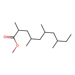 Methyl 2,4,6,8-tetramethyldecanoate structure