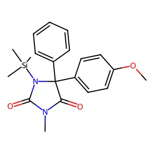 5-(4-Methoxyphenyl)-3-methyl-5-phenyl-1-(trimethylsilyl)-2,4-imidazolidinedione structure