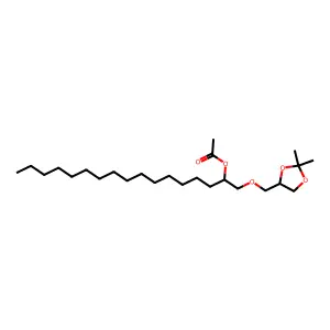 2-Heptadecanol, 1-[(2,2-dimethyl-1,3-dioxolan-4-yl)methoxy]-, acetate structure