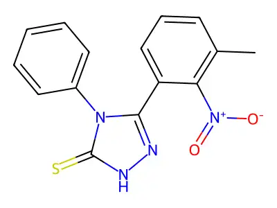 5-(3-Methyl-2-nitro-phenyl)-4-phenyl-4H-[1,2,4]triazole-3-thiol structure