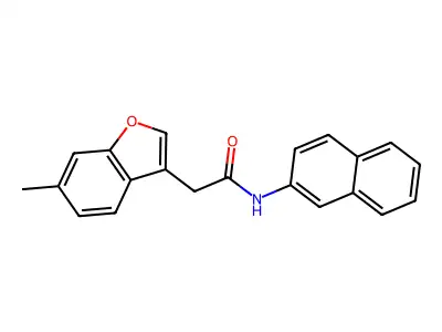 2-(6-methyl-1-benzofuran-3-yl)-N-naphthalen-2-ylacetamide structure