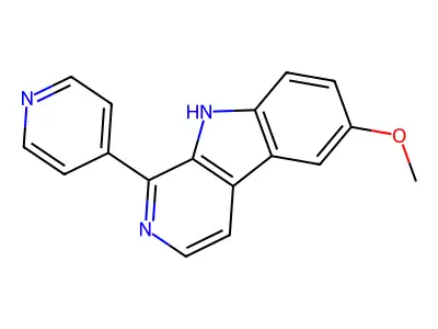 9H-Pyrido(3,4-b)indole, 6-methoxy-1-(4-pyridyl)- structure