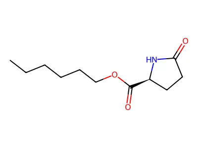Hexyl 5-oxo-L-prolinate structure