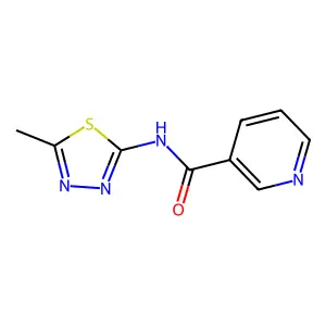 N-(5-methyl-1,3,4-thiadiazol-2-yl)pyridine-3-carboxamide structure