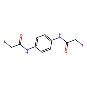 2-碘-N-[4-[(2-碘乙酰基)氨基]苯基]乙酰胺 structure