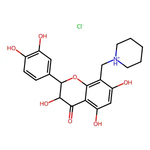 8-Piperidylmethyldihydroquercetin HCl structure