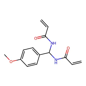 N-((Acryloylamino)(4-methoxyphenyl)methyl)acrylamide structure