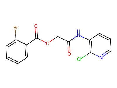 [2-[(2-Chloropyridin-3-yl)amino]-2-oxoethyl] 2-bromobenzoate structure