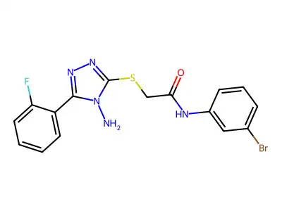 C16H13BrFN5OS structure