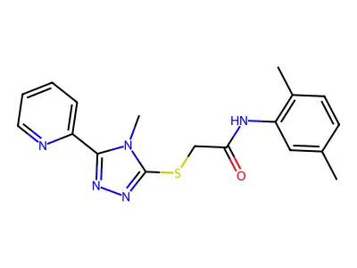 N-(2,5-dimethylphenyl)-2-{[4-methyl-5-(pyridin-2-yl)-4H-1,2,4-triazol-3-yl]sulfanyl}acetamide structure