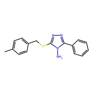 3-[(4-Methylphenyl)methylthio]-5-phenyl-1,2,4-triazole-4-ylamine structure