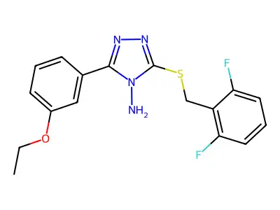 3-[(2,6-Difluorophenyl)methylthio]-5-(3-ethoxyphenyl)-1,2,4-triazole-4-ylamine structure