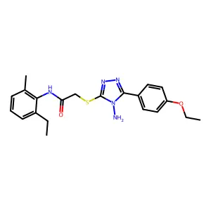 2-{[4-amino-5-(4-ethoxyphenyl)-4H-1,2,4-triazol-3-yl]sulfanyl}-N-(2-ethyl-6-methylphenyl)acetamide structure